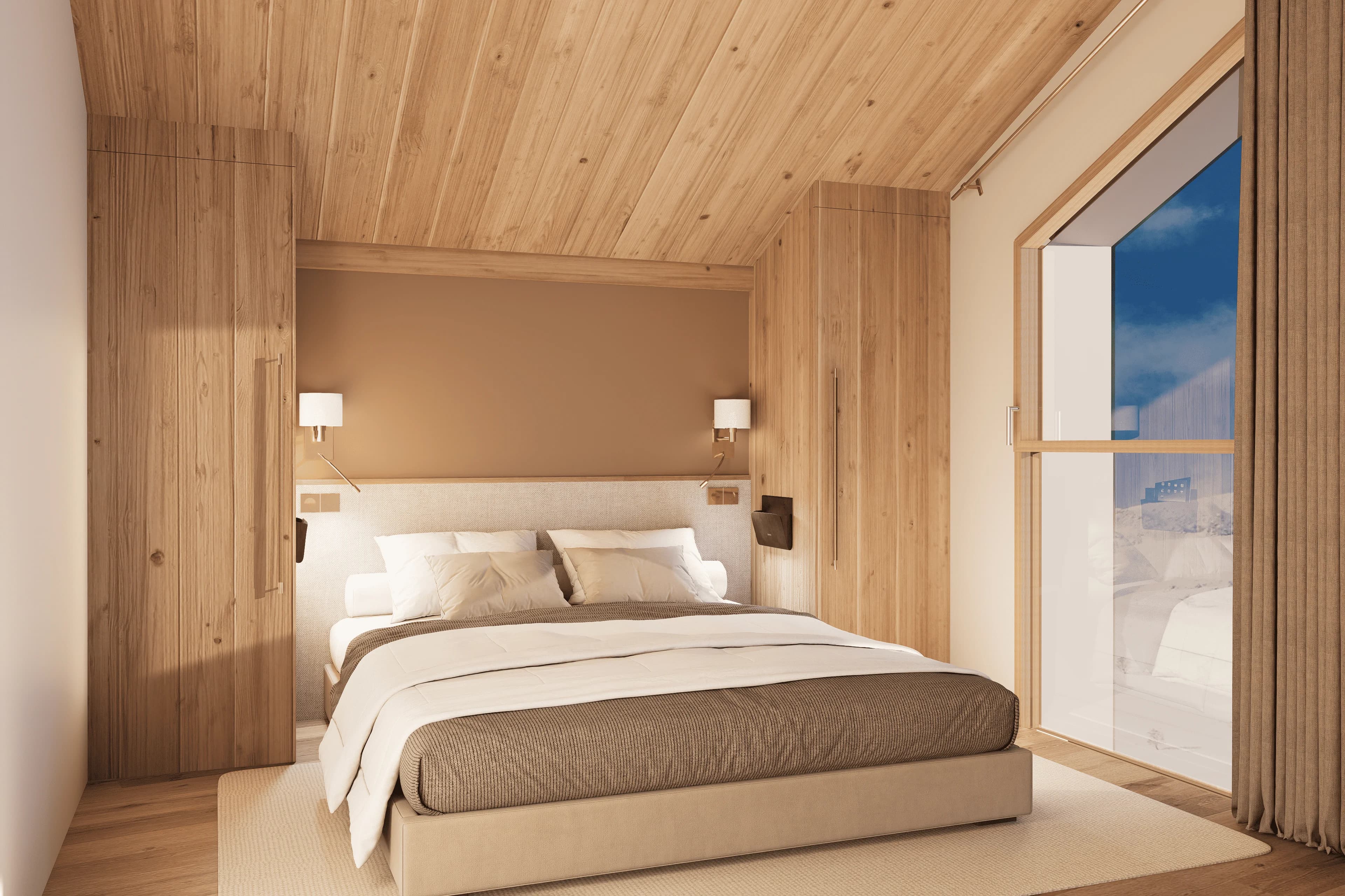 Chambre avec dressing intégré