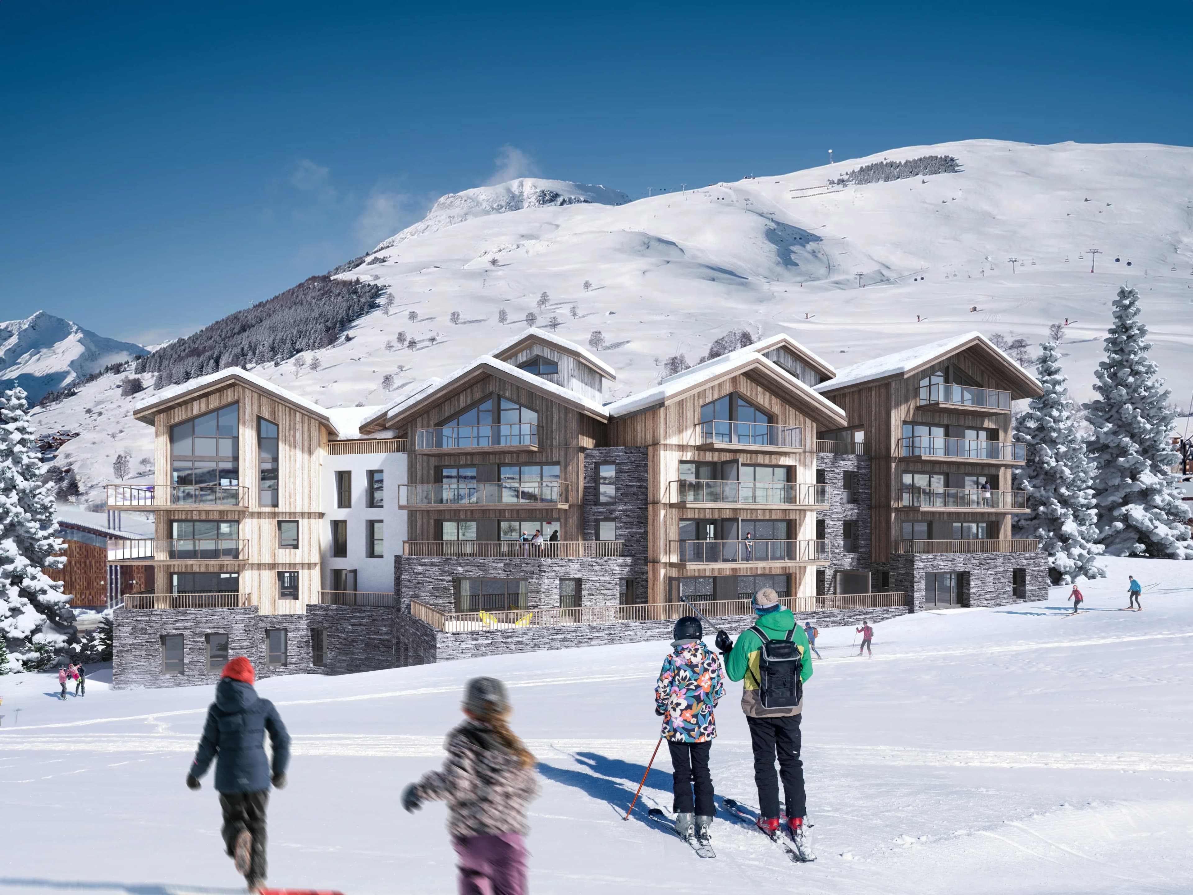 Architecture Souleil Or – volumétrie des chalets